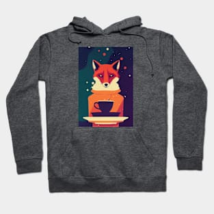 Fox serving coffee Hoodie